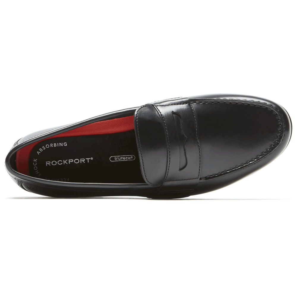 Rockport Mens Loafers Black - Classic Lite 2 Penny - UK 018-FVDWAX